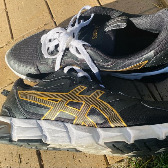 Asics Men's Gel-Quantum 90 Running Shoes Sneaker Size US 13 Black/Pure Gold - Picture 3 of 9